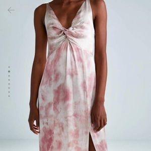 Pink and white ish dress zara